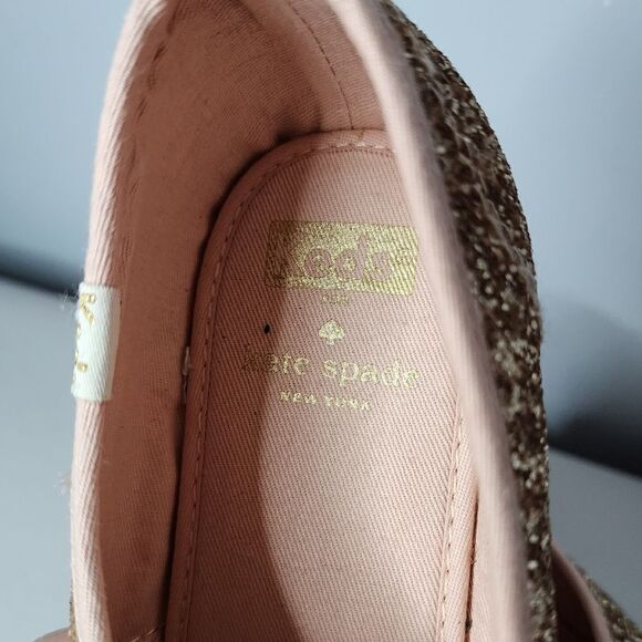 Keds Kate Spade Champion Glitter Sneaker Rose Gold Size US 9 - Picture 2 of 4